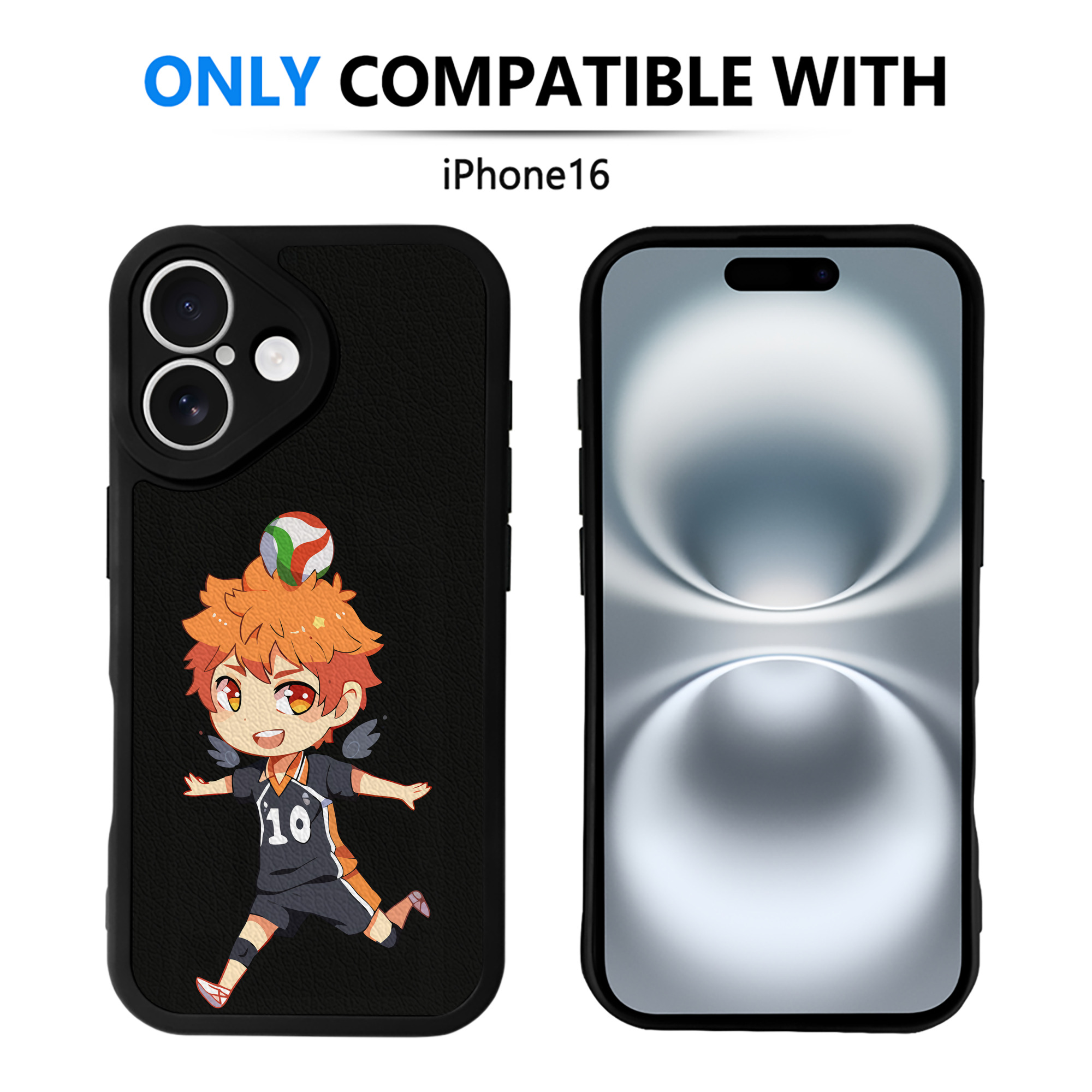 （画像用） ハイキュー!! Haikyu!! 【iPhone 16シリーズ対応】シリコンスマホケース（レザー調） 材質：シリコン